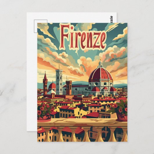 Vintage van Florence Briefkaart (Voorkant / Achterkant)