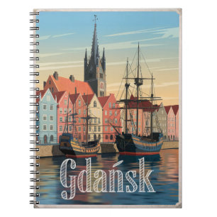 Vintage van Gdansk Polen Notitieboek