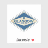 Vintage van Glasgow Sticker (Vel)