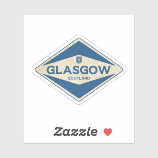 Vintage van Glasgow Sticker (Vel)