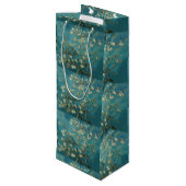 Vintage Van Gogh Almond Blossom Wijn Cadeautas (Achterkant Gekanteld)