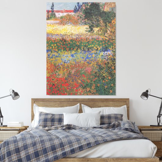 Vintage Van Gogh — Bloedtuin Canvas Afdruk (Insitu (Slaapkamer))