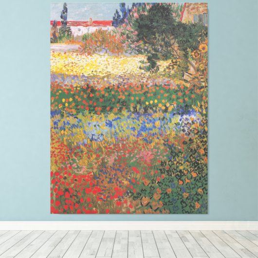 Vintage Van Gogh — Bloedtuin Canvas Afdruk (Insitu (Houten vloer))