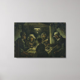Vintage Van Gogh De Aardappeleters Canvas Afdruk