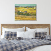 Vintage Van Gogh De Oogst  Canvas Afdruk (Insitu (Slaapkamer))