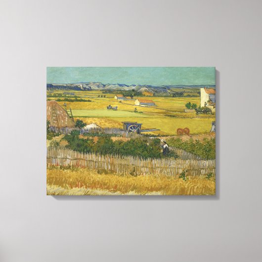 Vintage Van Gogh De Oogst  Canvas Afdruk (Voorkant)