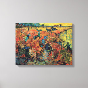 Vintage Van Gogh De Rode Wijngaard Canvas Afdruk