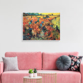 Vintage Van Gogh De Rode Wijnwerf Canvas Afdruk (Insitu (Woonkamer))