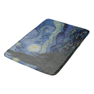 Vintage Van Gogh De Sterrennacht Badmat