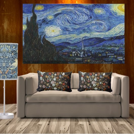 Vintage Van Gogh De Sterrennacht Canvas Afdruk