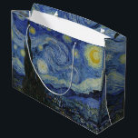Vintage Van Gogh De Sterrennacht Groot Cadeauzakje<br><div class="desc">Dit ontwerp is geïnspireerd door Vincent van Gogh's olie uit 1889 op het schilderij van doek genaamd "De Sterrennacht".</div>
