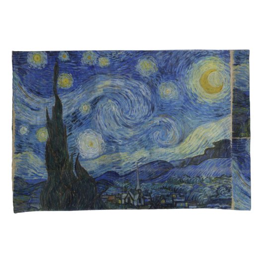 Vintage Van Gogh De Sterrennacht Kussensloop (Voorkant-Rechts)