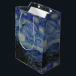 Vintage Van Gogh De Sterrennacht Medium Cadeauzakje<br><div class="desc">Dit ontwerp is geïnspireerd door Vincent van Gogh's olie uit 1889 op het schilderij van doek,  genaamd "De Sterrennacht".</div>