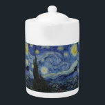 Vintage Van Gogh De Sterrennacht Theepot<br><div class="desc">Dit ontwerp is geïnspireerd door Vincent van Gogh's olie uit 1889 op het schilderij van doek,  genaamd "De Sterrennacht".</div>