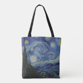 Vintage Van Gogh De Sterrennacht Tote Bag (Achterkant)