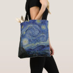 Vintage Van Gogh De Sterrennacht Tote Bag<br><div class="desc">Dit ontwerp is geïnspireerd door Vincent van Gogh's olie uit 1889 op het schilderij van doek genaamd "De Sterrennacht".</div>