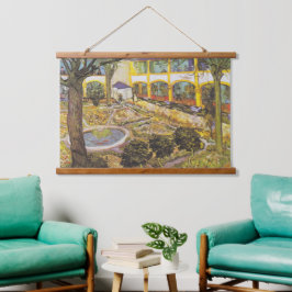 Vintage Van Gogh Garden van het ziekenhuis in Arle Hangend Wandkleed