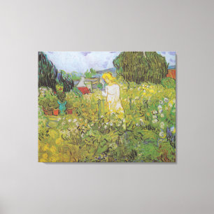 Vintage Van Gogh Marguerite Gachet in de tuin Canvas Afdruk