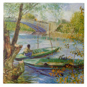 Vintage Van Gogh Pont de Clichy Tegeltje (Voorkant)