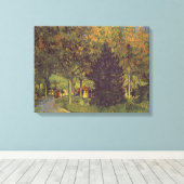 Vintage Van Gogh Public Garden Canvas Afdruk (Insitu (Houten vloer))