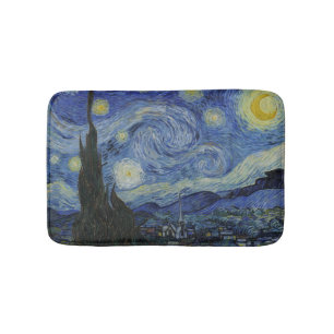 Vintage Van Gogh Sterrennacht Badmat