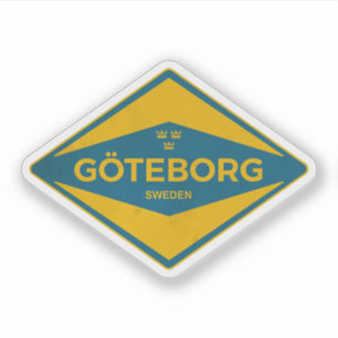 Vintage van Göteborg Zweden Sticker