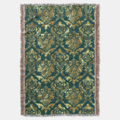 Vintage van groene en metalen goudvaten deken (Voorkant Verticaal)