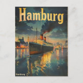 Vintage van hamburg briefkaart (Voorkant)