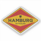 Vintage van hamburg-duitsland sticker (Voorkant)