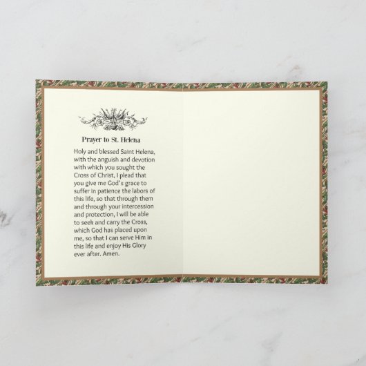 Vintage van Helen Helena Prayer Kaart (Binnen)