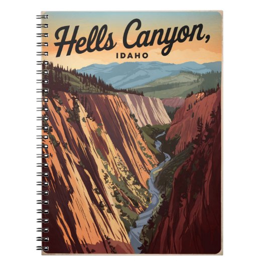 Vintage van Hells Canyon in Idaho Notitieboek (Voorkant)