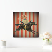 vintage van het circusacrobaat & paard klok (Huis)
