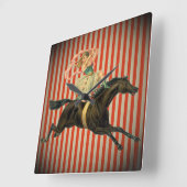 vintage van het circusacrobaat & paard klok (Hoek)
