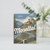 Vintage van het Moezeldal Briefkaart (Staand voorkant)