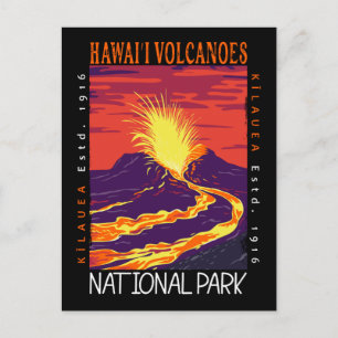 Vintage van het nationaal park Hawaii Volcanoes Briefkaart