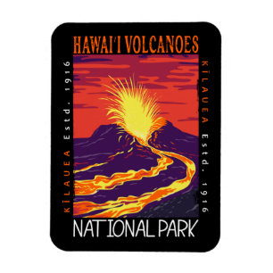 Vintage van het nationaal park Hawaii Volcanoes Magneet