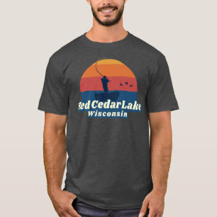 Vintage van het Rode Cedar-meer Boating Vist 1503 T-shirt