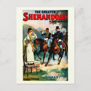 Vintage van het theaterspel van de grote Shenandoa Briefkaart