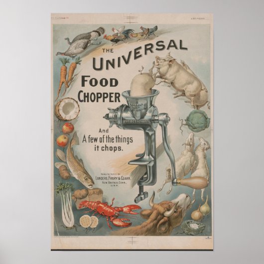 VINTAGE VAN HET UNIVERSELE POSTER VOOR VOEDSELKOPE (Voorkant)
