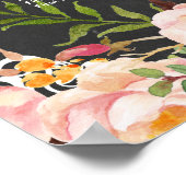 Vintage van het Weddenschap Floral Chalkboard Poster (Hoek)