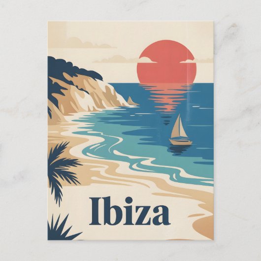 Vintage van Ibiza Briefkaart (Voorkant)