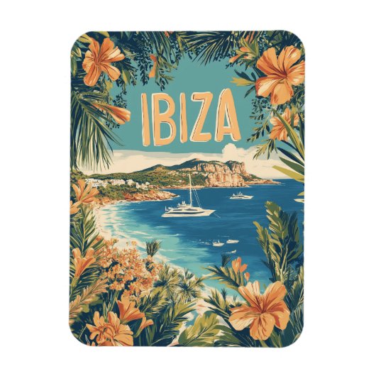 Vintage van Ibiza Magneet (Verticaal)