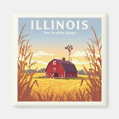 Vintage van Illinois Magneet (Voorkant)