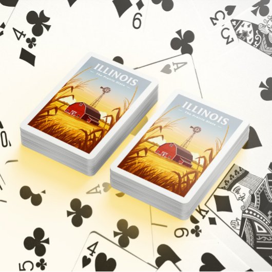 Vintage van Illinois Pokerkaarten