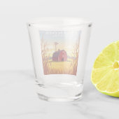 Vintage van Illinois Shot Glas (Achterkant)