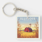 Vintage van Illinois Sleutelhanger (Voorkant)