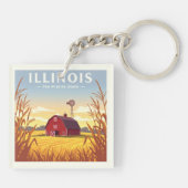 Vintage van Illinois Sleutelhanger (Achterkant)