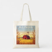 Vintage van Illinois Tote Bag (Achterkant)