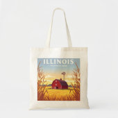 Vintage van Illinois Tote Bag (Voorkant)