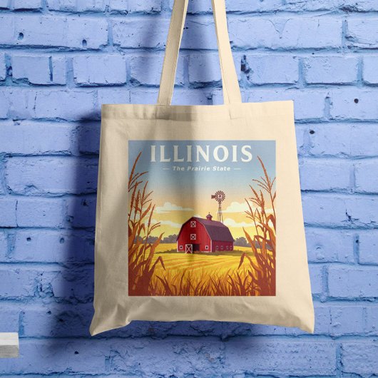 Vintage van Illinois Tote Bag